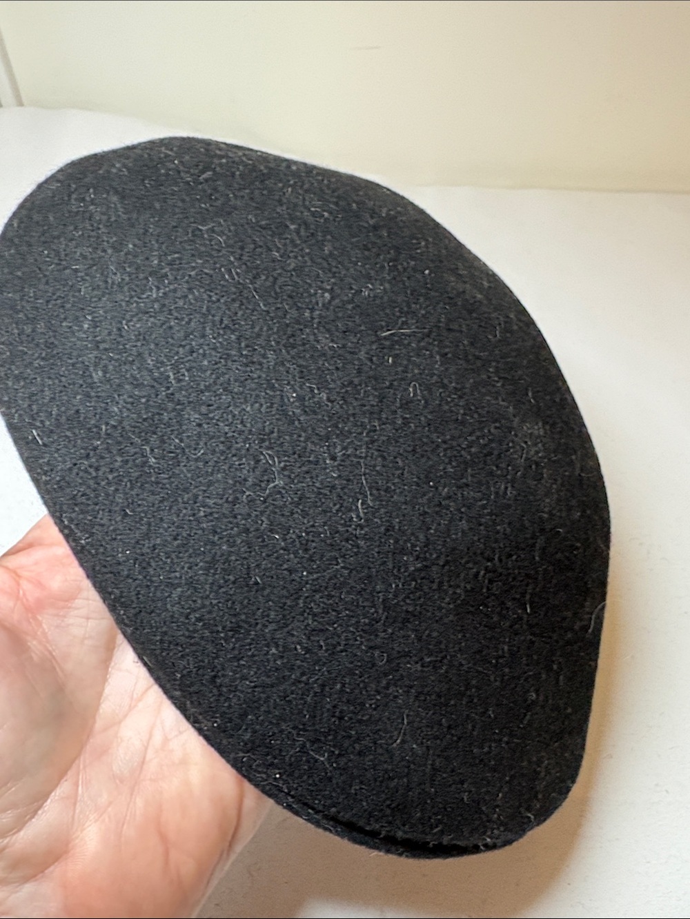 Country Gentleman Black Molded Wool Flat Cap Size est XL
